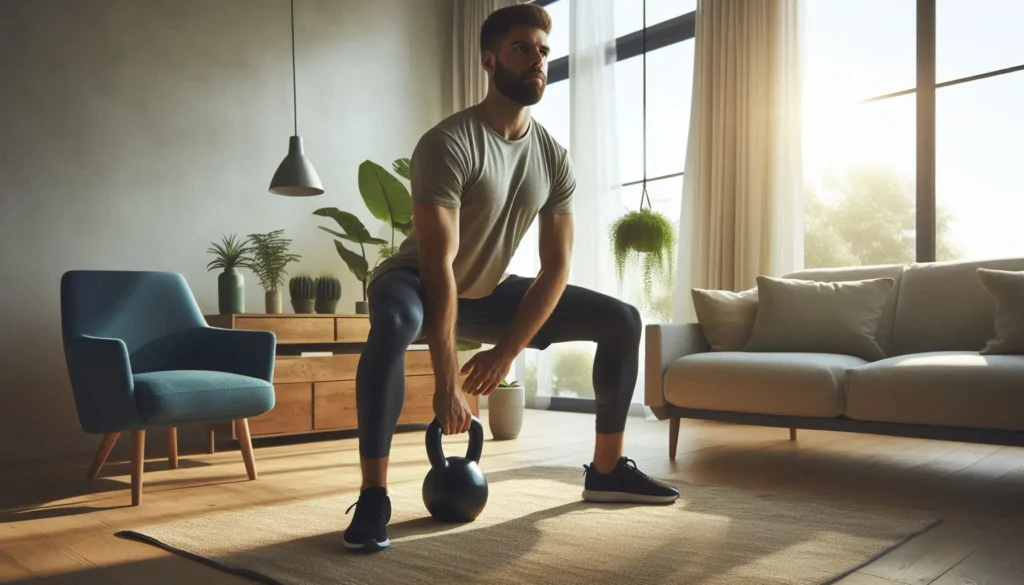 A person using Kettlebell