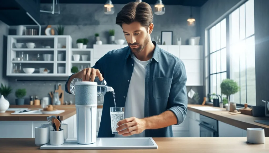 A person using a Brita Water Filter 1