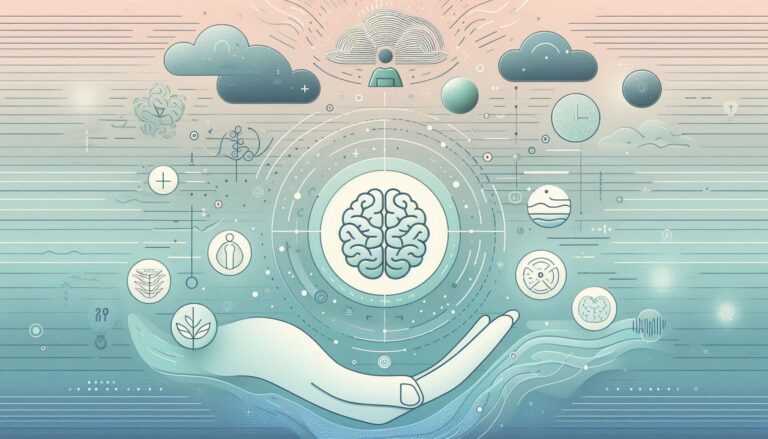 a hand holding a brain showing mental health awareness